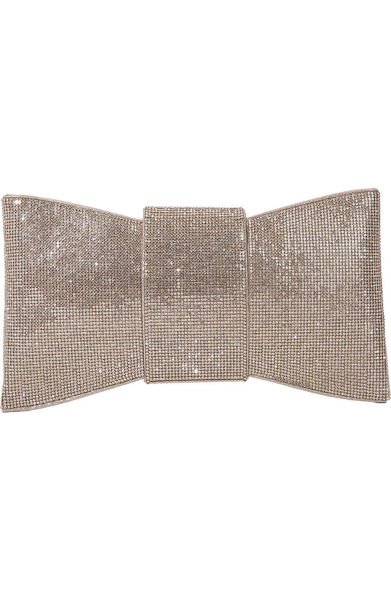 BERNESS Rhinestone Bow Clutch, Main, color, Gold
