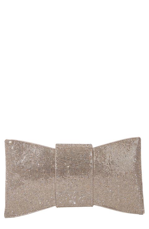 Rhinestone Bow Clutch