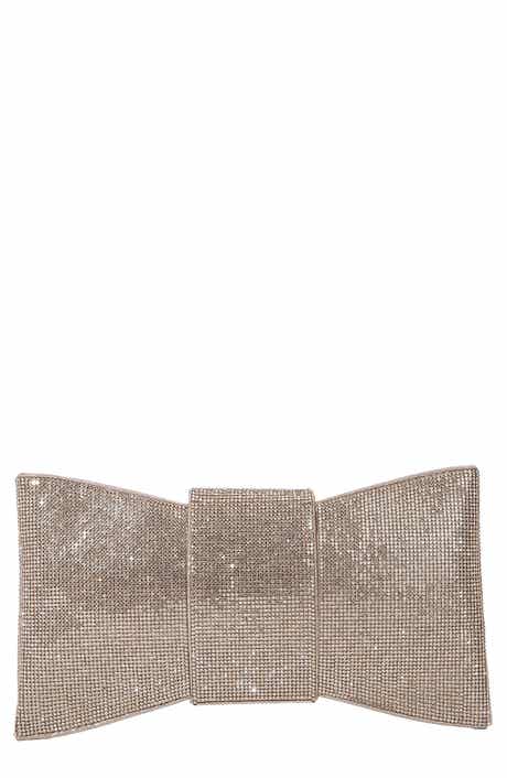 BERNESS Rhinestone Bow Clutch