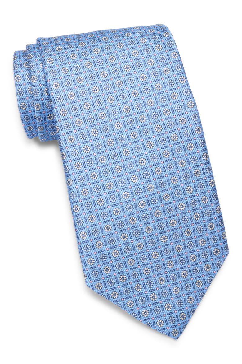 Neat Silk Tie, Main, color, SKY