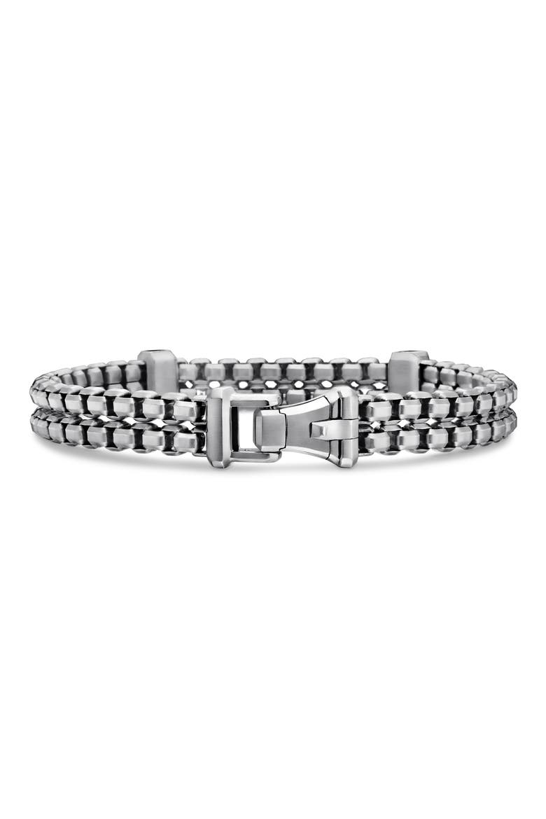 Double Box Chain Bracelet, Alternate, color, SILVER 18K YELLOW GOLD