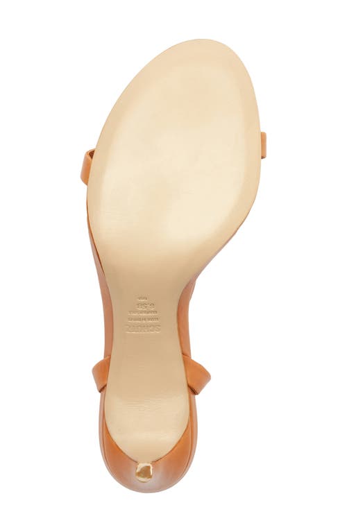 Schutz Aurora Mid Ankle Strap Sandal In Cuoio Brown