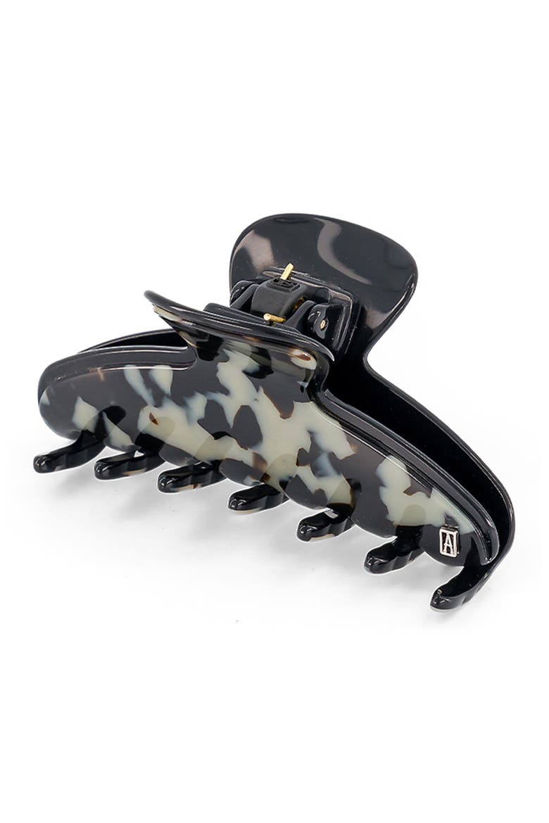 Vincenne medium acetate hair clip, Alternate, color, grey
