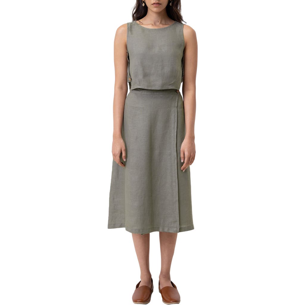 Reistor Boxy Crop Top in Hemp Dark Green  product