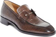 Christian Louboutin Chambelimoc Croc Embossed Loafer