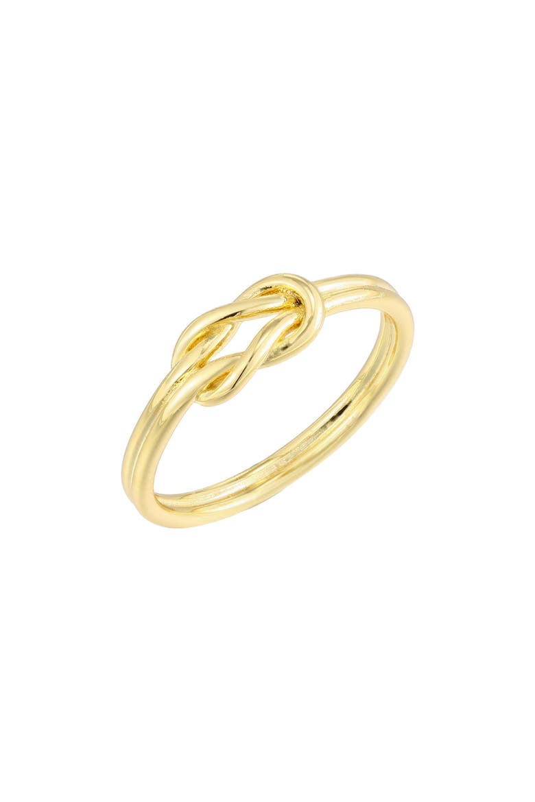 14K Gold Plated Double Knot Ring, Alternate, color, GOLD