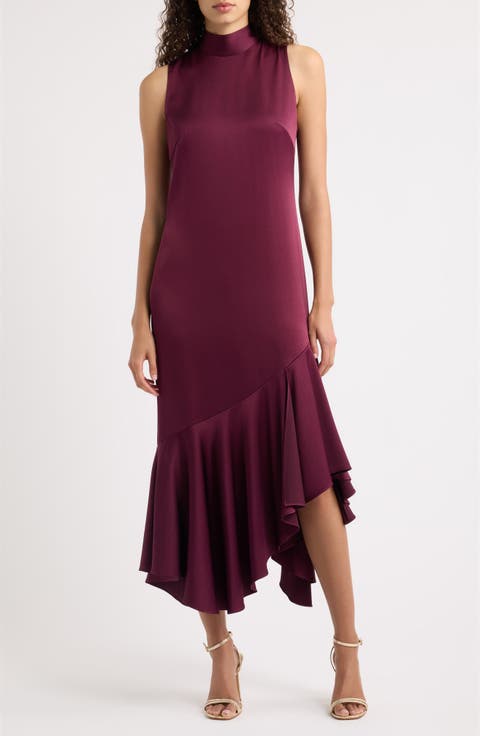 Jenkins Sleeveless Satin Maxi Dress