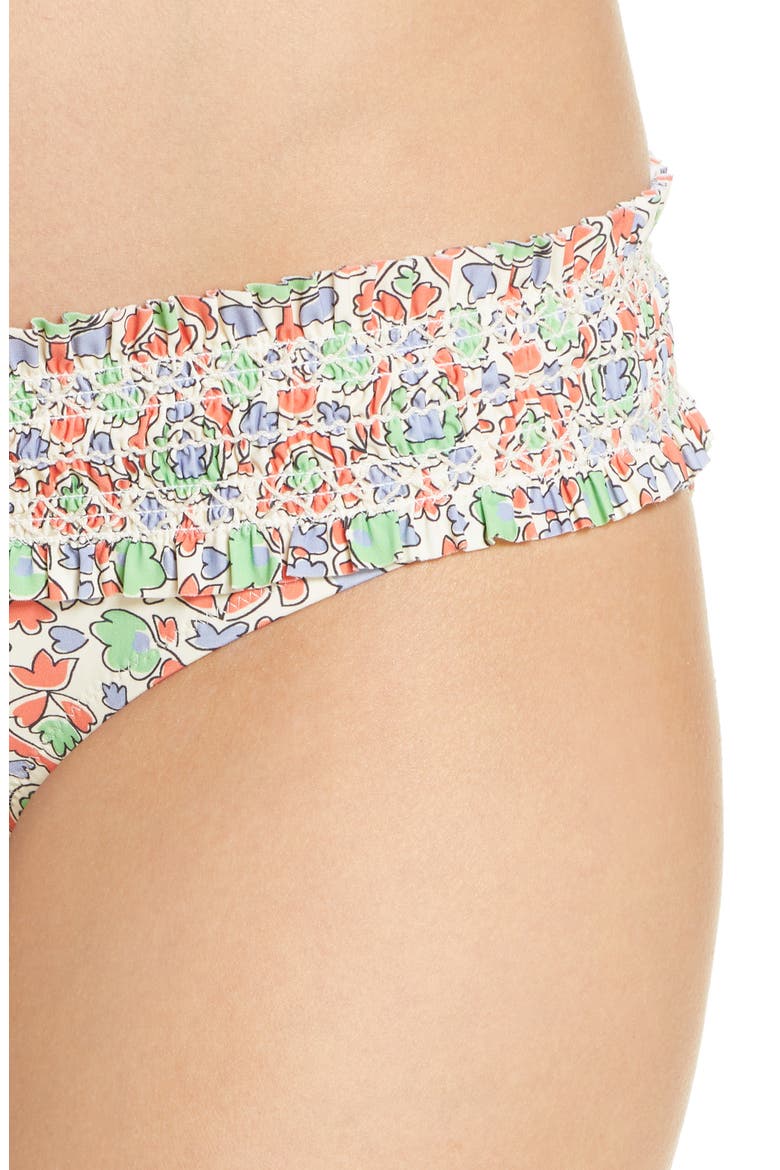 Costa Smocked Bikini Bottoms, Alternate, color, LEGACY PAISLEY