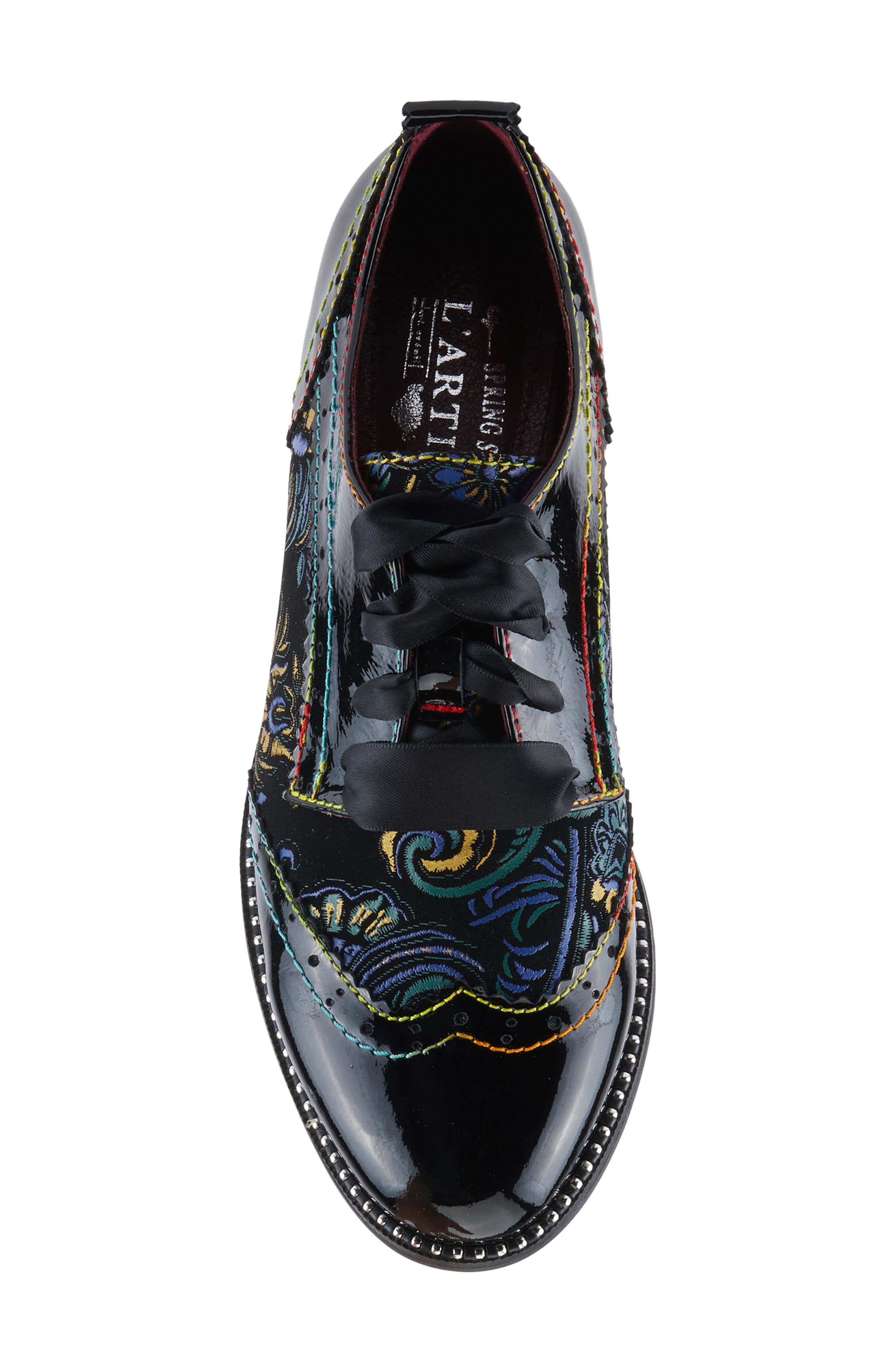 L'Artiste by Spring Step Pradeep Wingtip Derby, Alternate, color, Black Patent