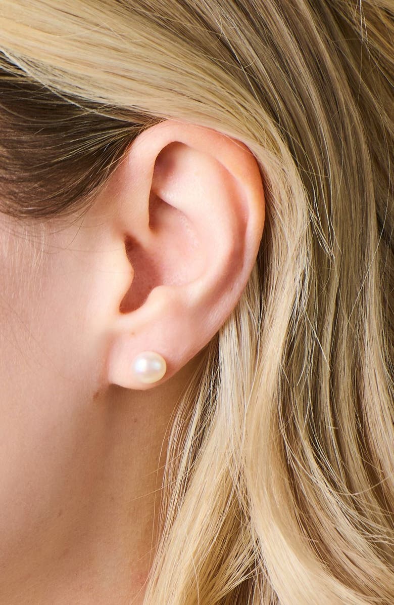 Little Sky Stone Frida Pearl Stud Earrings, Alternate, color, Pearl