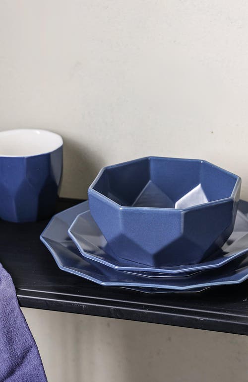 Stone Lain Jamie Porcelain 16-piece Dinnerware Set In Blue