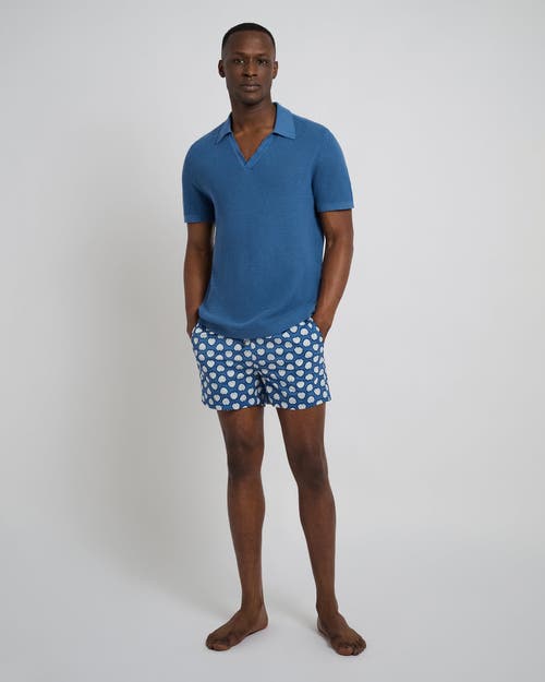 Onia Charles 4 Swim Trunk In Dark Blue Multi