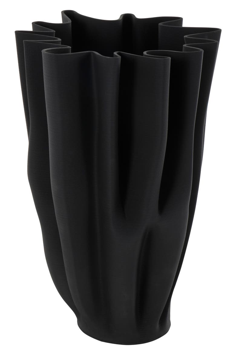 Ceramic Vase, Main, color, BLACK