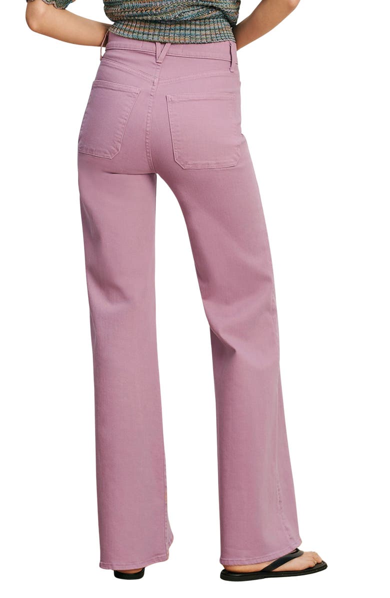 Veronica Beard Joplin Patch Pocket Wide Leg Jeans, Alternate, color, Orchid Haze