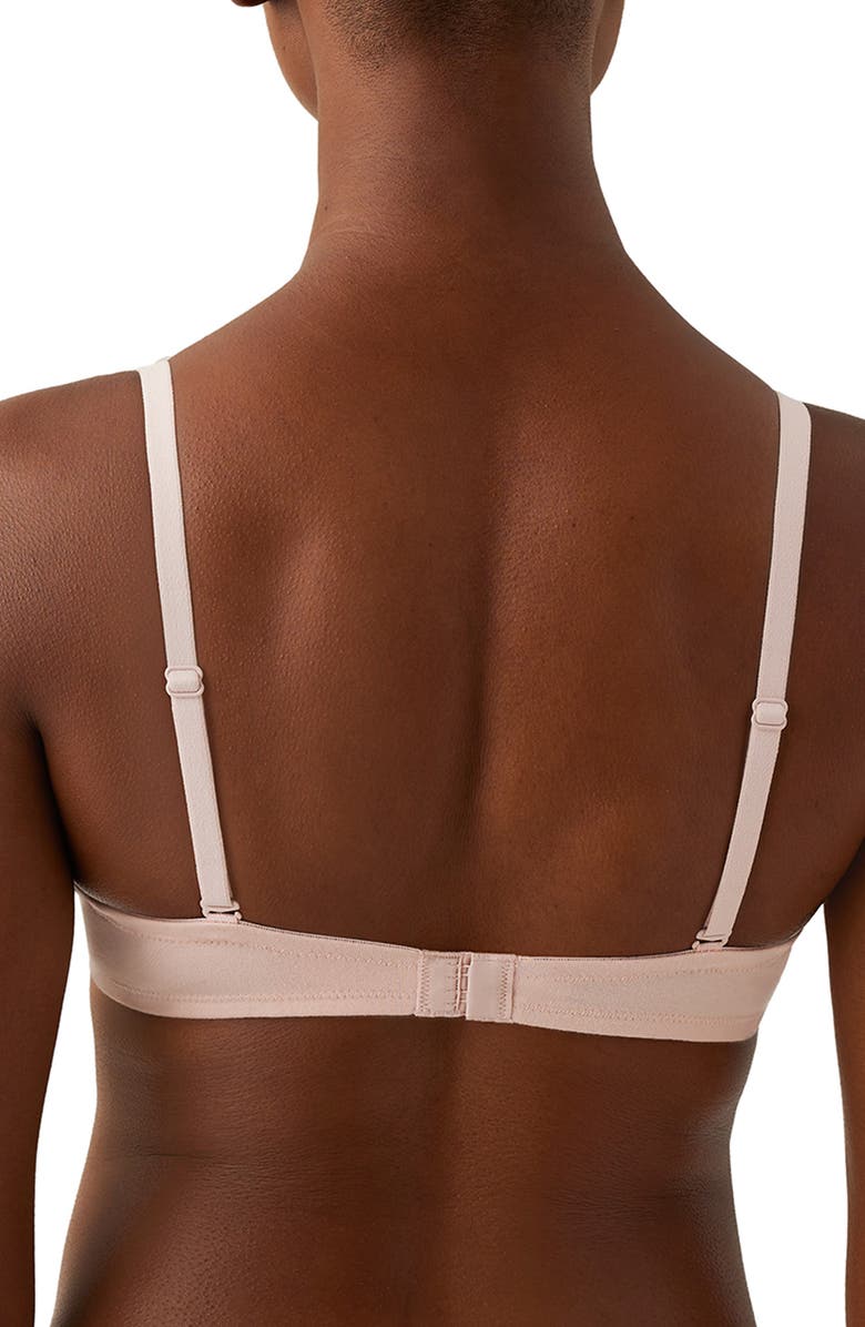 b.tempt'd by Wacoal Cotton to a Tee Underwire Plunge T-Shirt Bra, Alternate, color, Rose Smoke