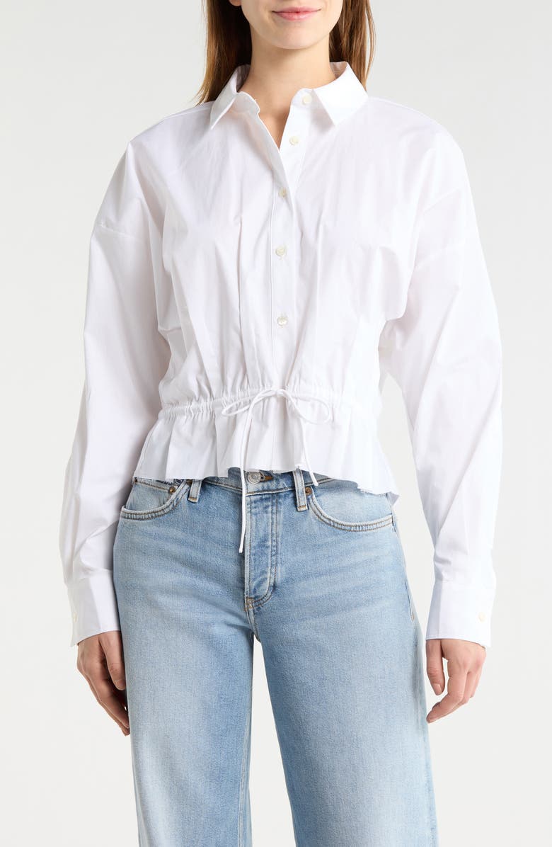 STAUD Primrose Button-Up Shirt, Main, color, White