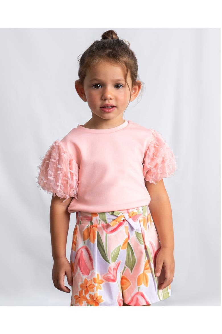Floral Shorts With Belt, Alternate, color, Lavender