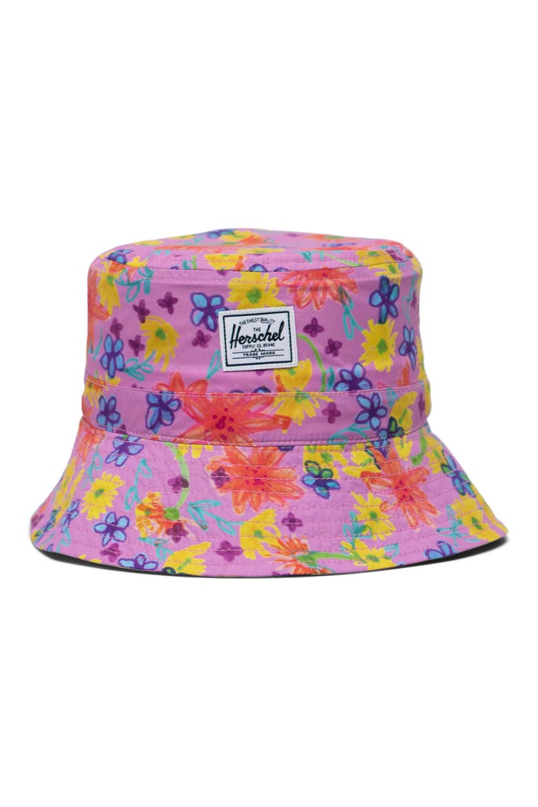 Beach Bucket Hat, Main, color, SCRIBBLE FLORAL