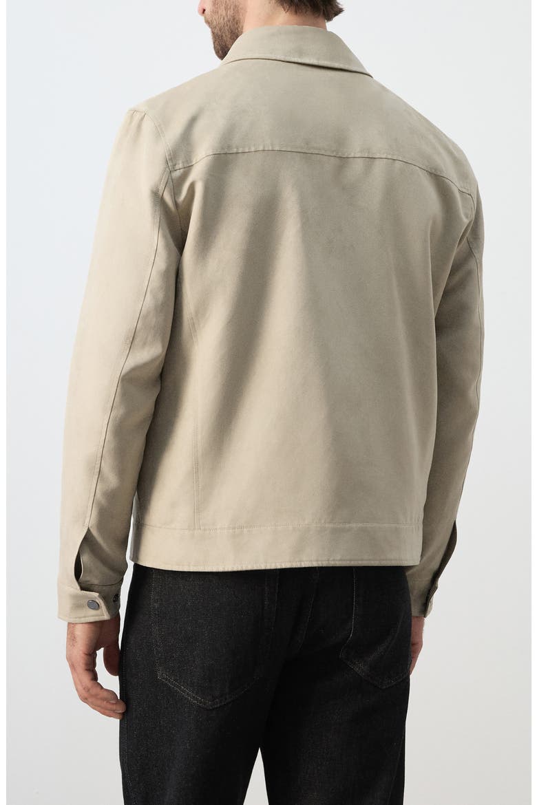 Faux Suede Jacket, Alternate, color, BEIGE