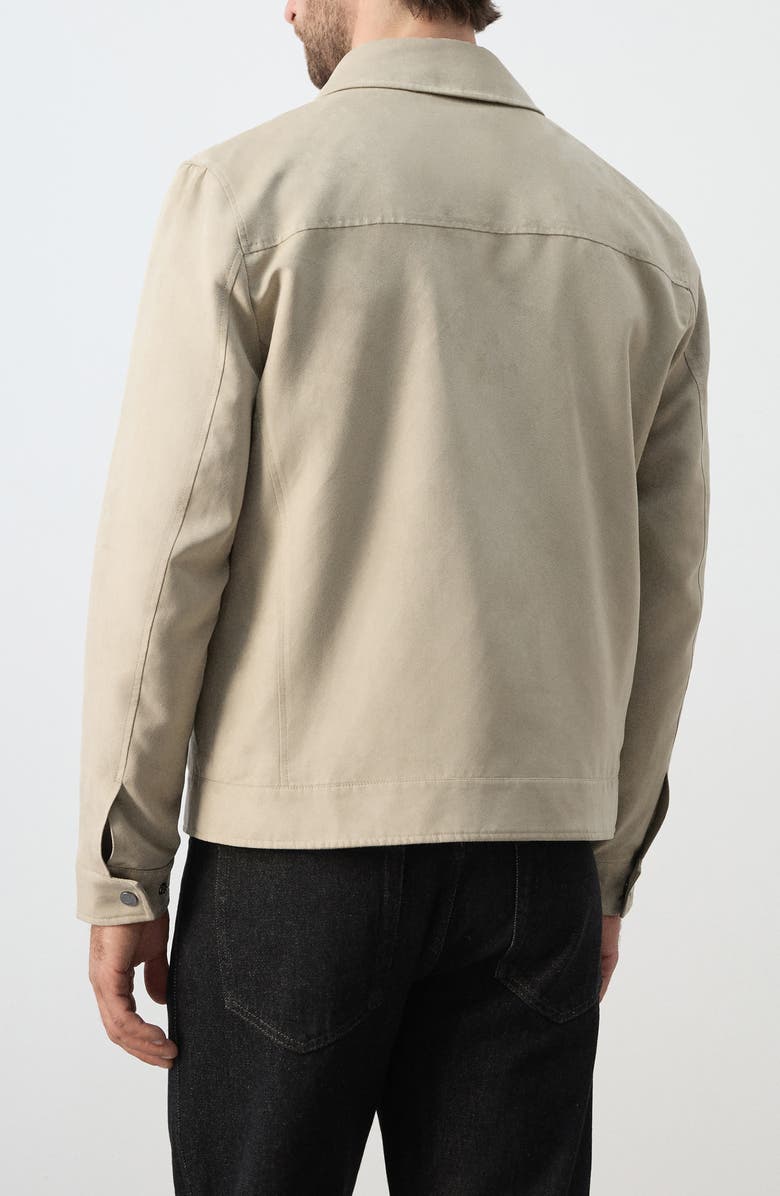 MANGO Faux Suede Jacket, Alternate, color, Beige