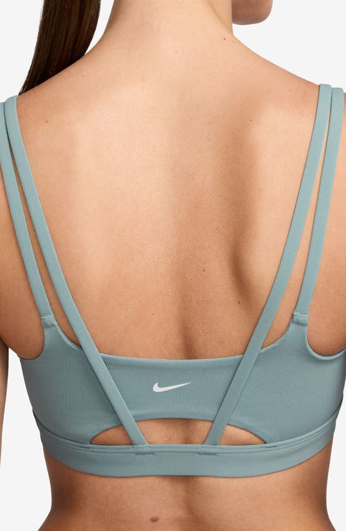 Nike Zenvy Strappy Light-support Padded Sports Bra In Green