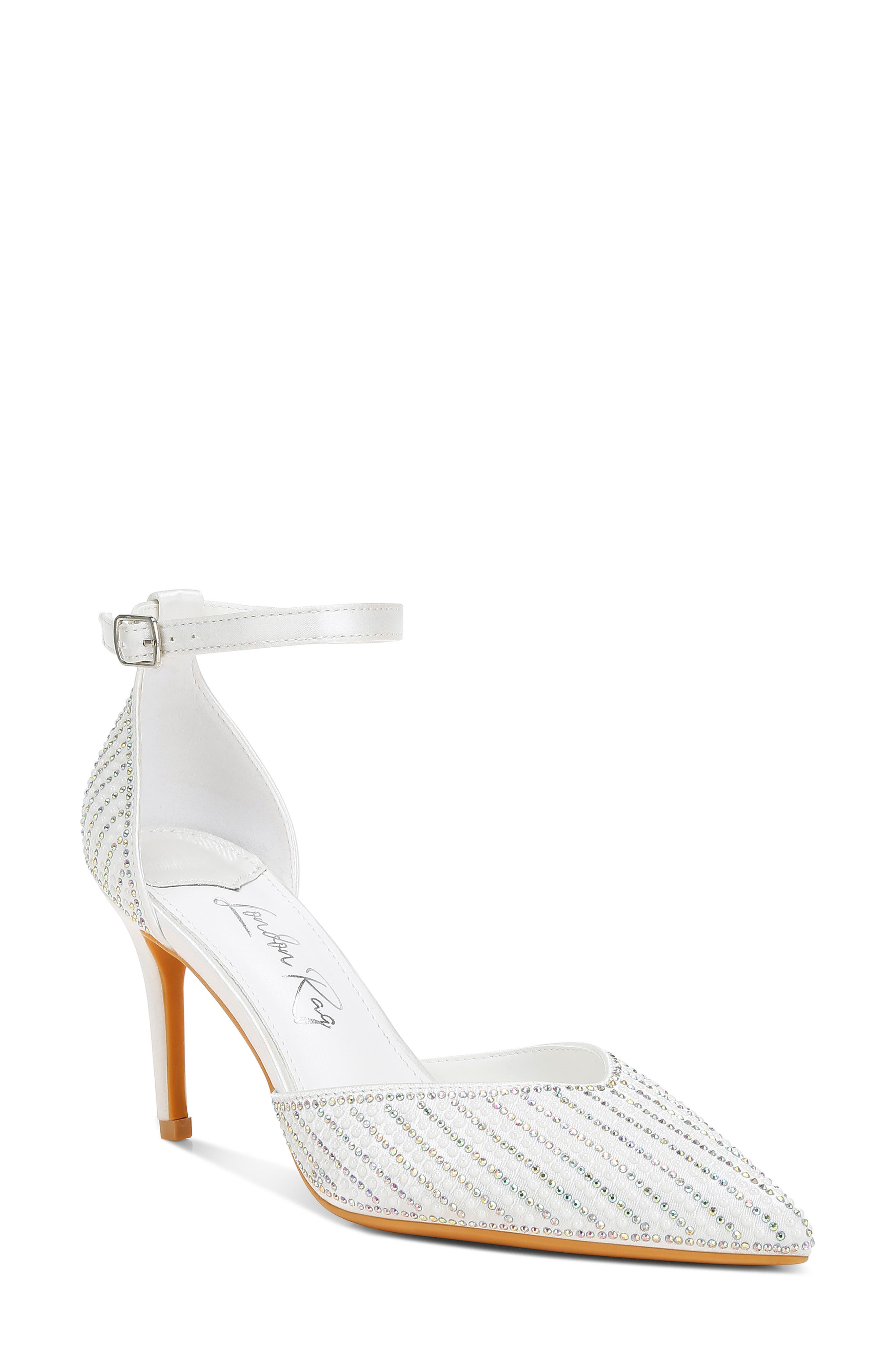 Wanda Ankle Strap Pump, Main, color, WHITE