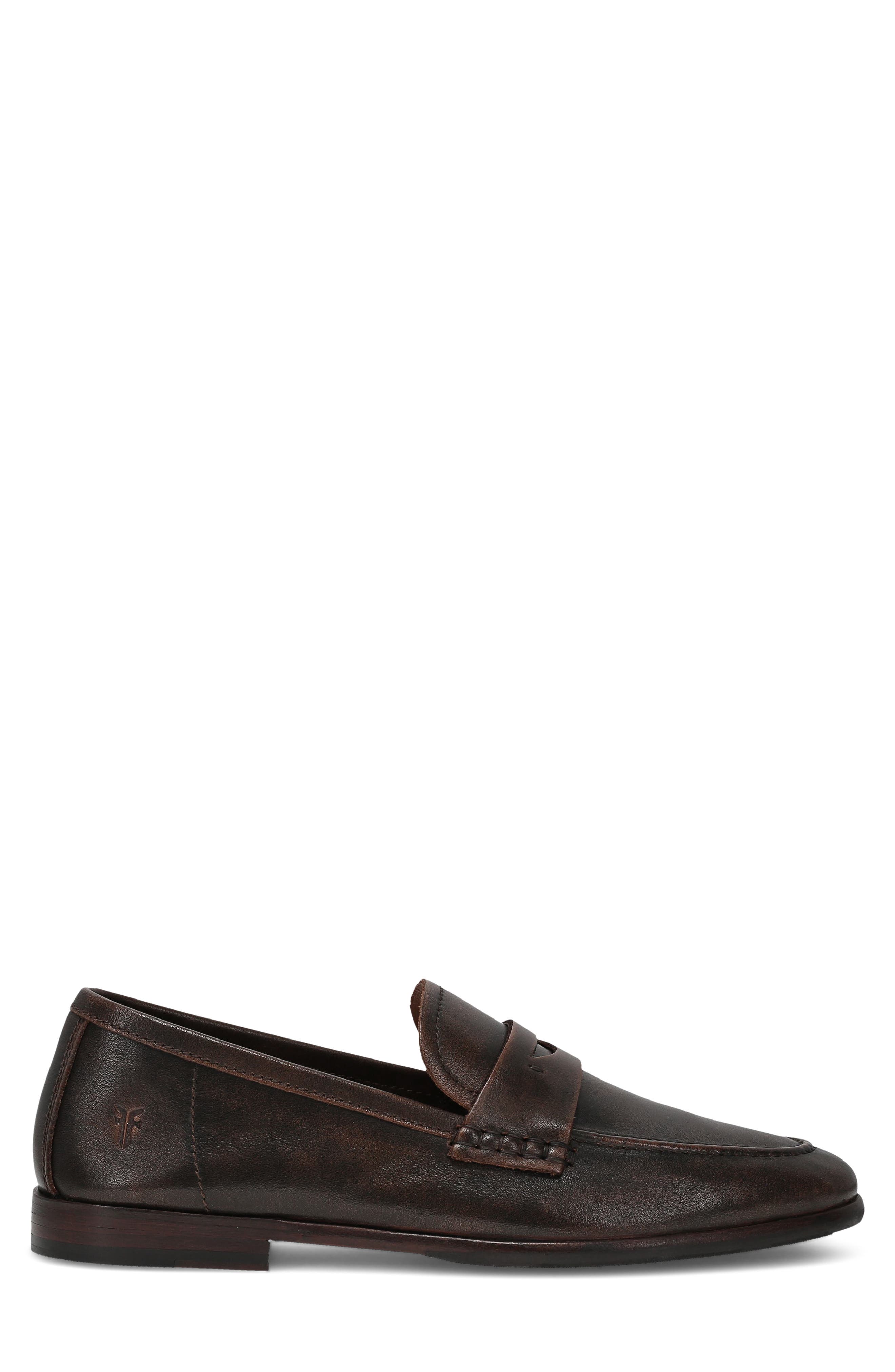 Graham Leather Penny Loafer, Alternate, color, ANTIQUE BLACK