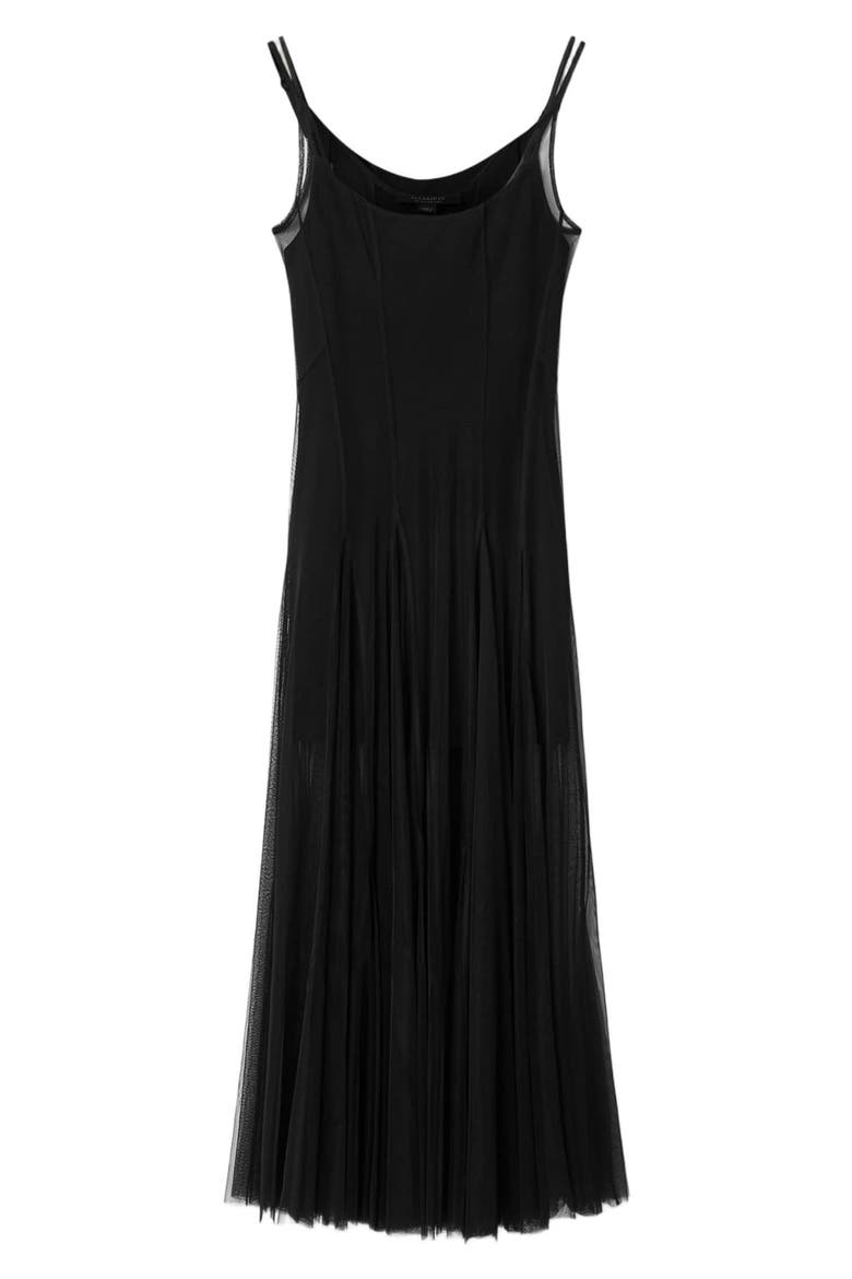 Harmonia Mesh Maxi Dress, Alternate, color, BLACK
