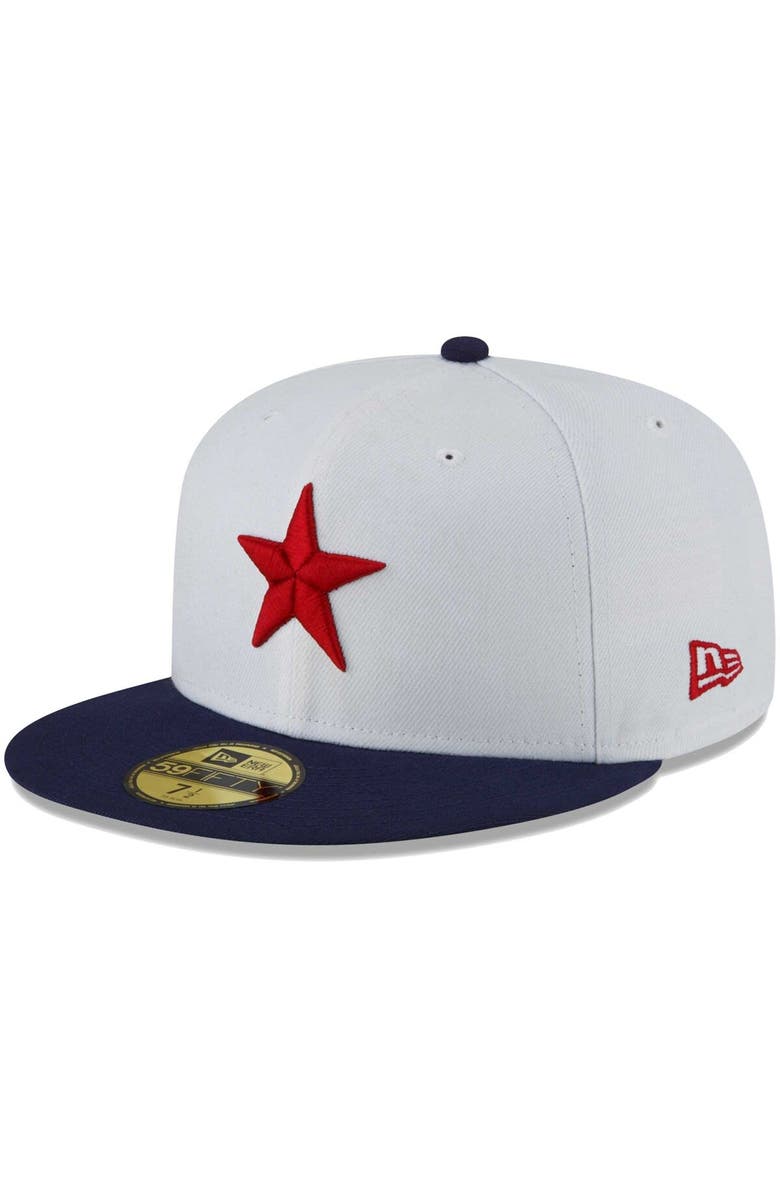 New Era Men's New Era White Detroit Stars Cooperstown Collection Turn Back The Clock 59FIFTY Fitted Hat, Main, color, White