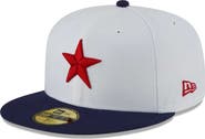 New Era Men's New Era White Detroit Stars Cooperstown Collection Turn Back The Clock 59FIFTY Fitted Hat