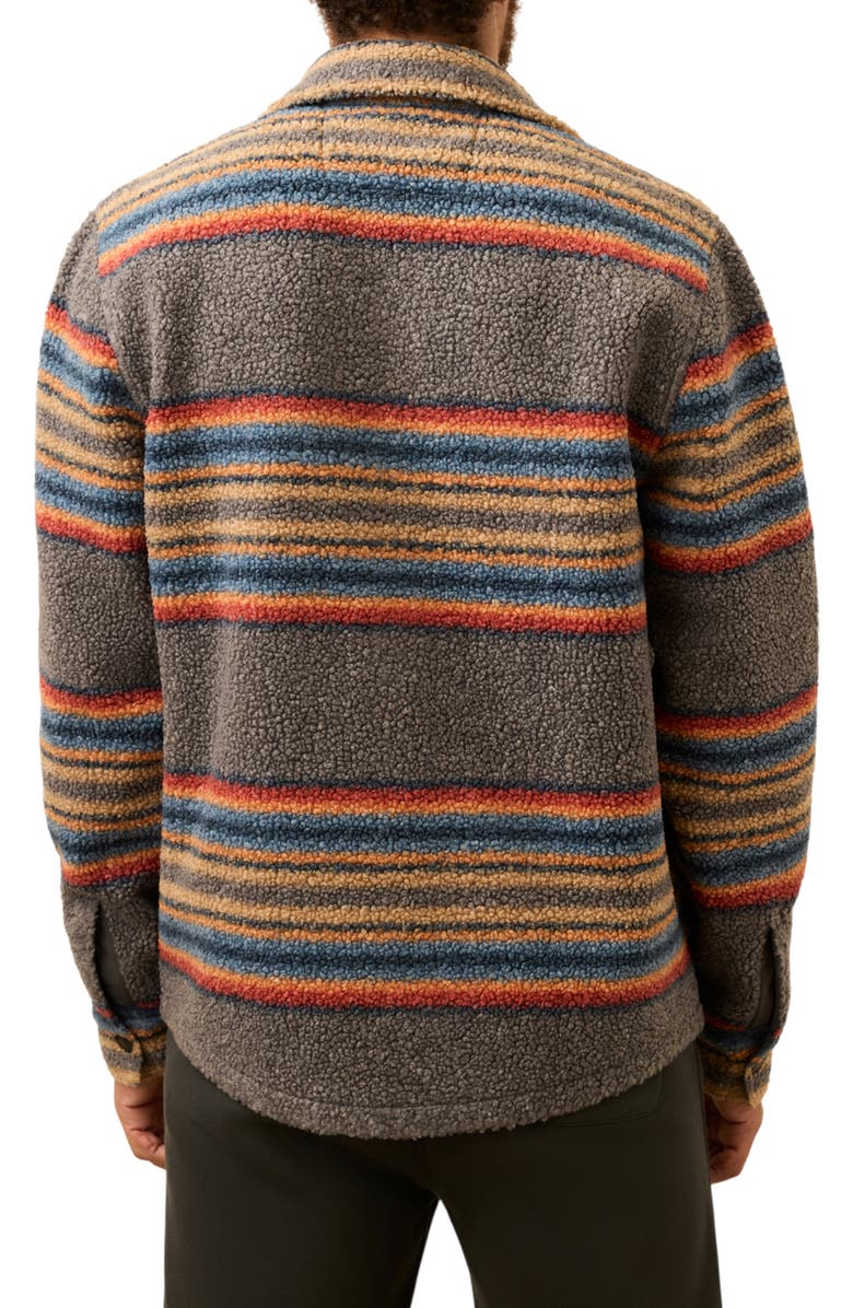Faherty Range CPO High Pile Fleece Shirt Jacket, Alternate, color, Buffalo Rock Stripe