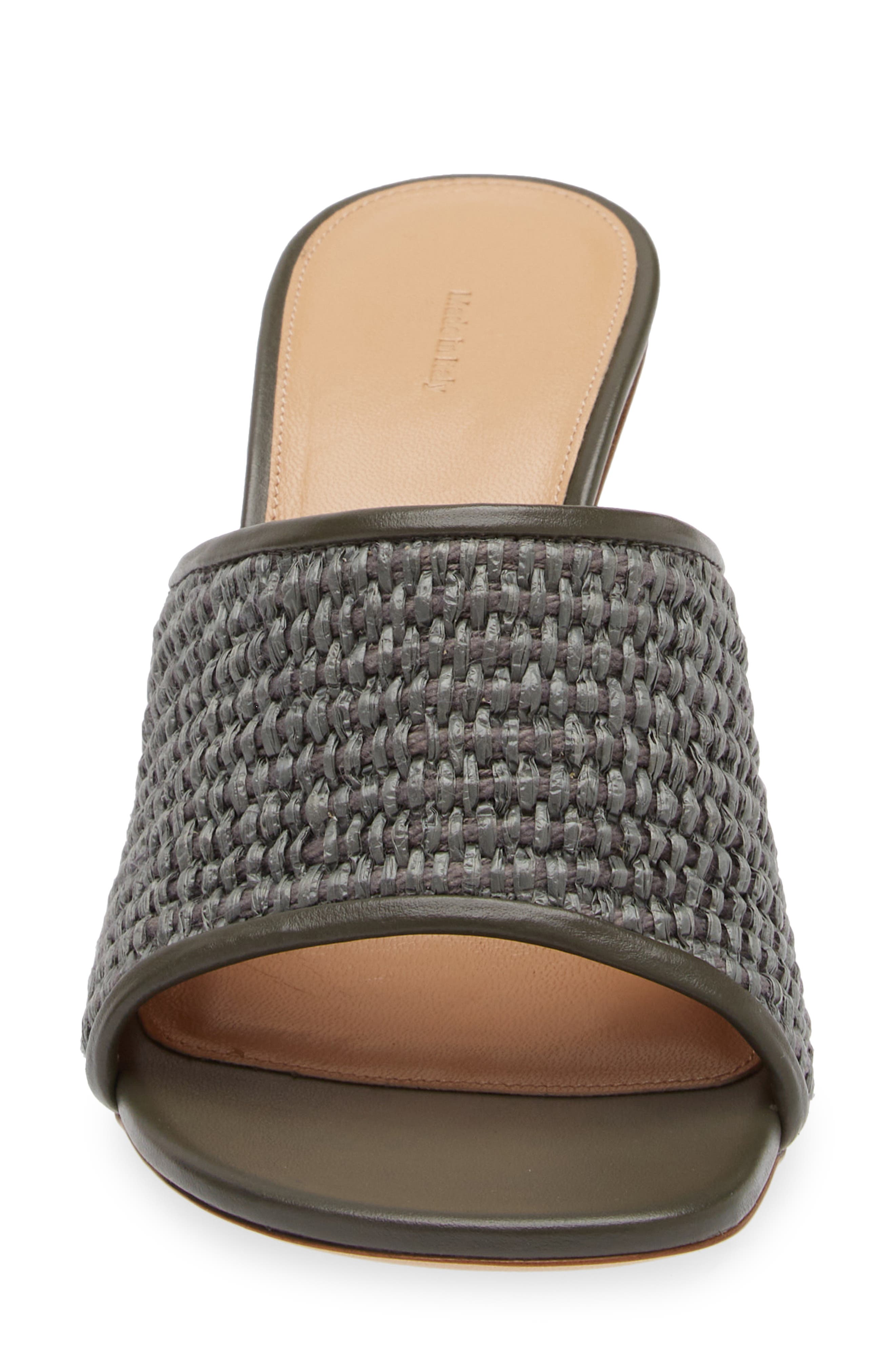 JW Anderson Chain Heel Raffia Slide Sandal, Alternate, color, 
