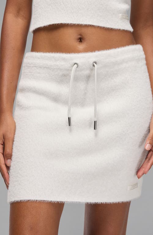 Jordan Air Drawstring Waist Sweater Skirt In White