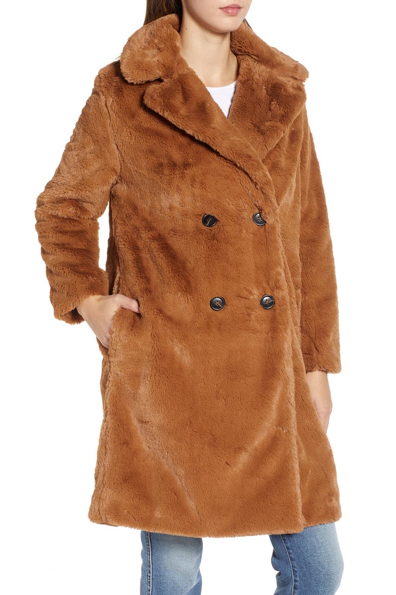 Annie Faux Fur Jacket, Alternate, color, DARK CAMEL