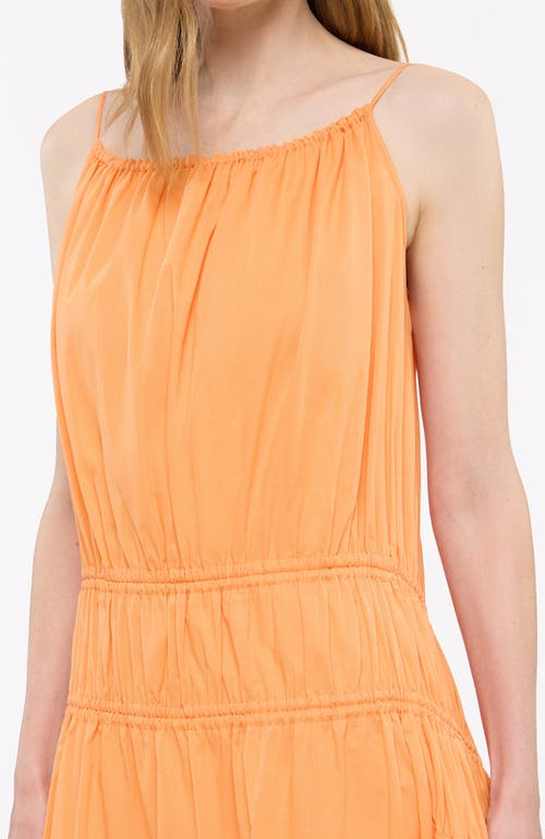 Shop Another Tomorrow Gathered Scoop Back Dress In Papaya
