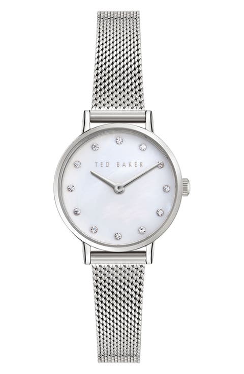 Classic Chic Mother-of-Pearl Mesh Bracelet, 28mm