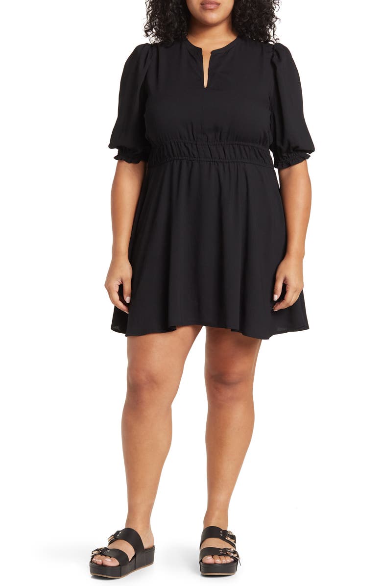 Melrose and Market Smocked Crepe Mini Dress, Main, color, 