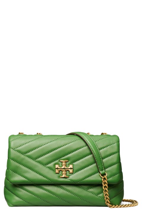 Small Kira Chevron Leather Shoulder Bag