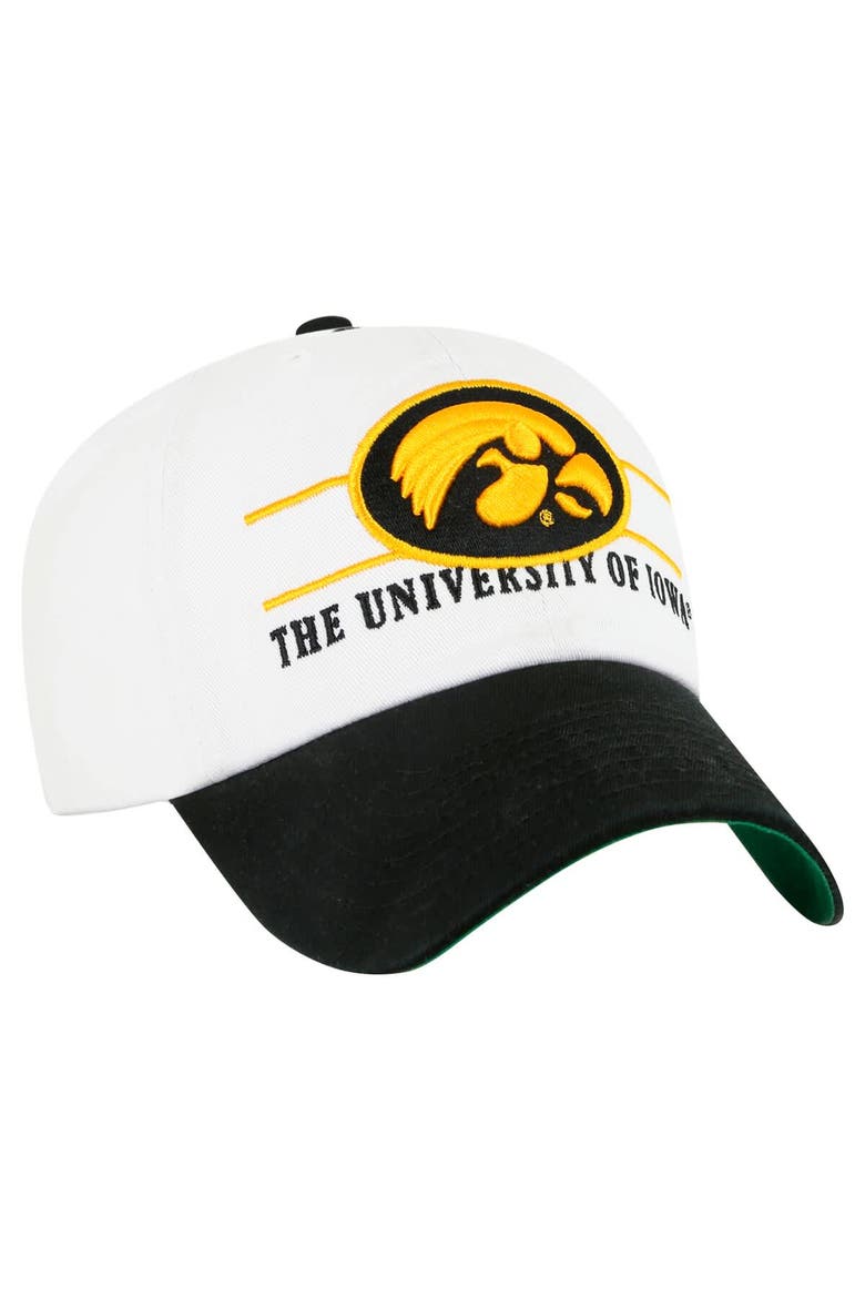 Men's '47 White Iowa Hawkeyes Gridiron Clean Up Adjustable Hat, Alternate, color, White