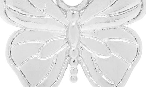 Estella Bartlett Butterfly & Faux Pearl Necklace In Metallic