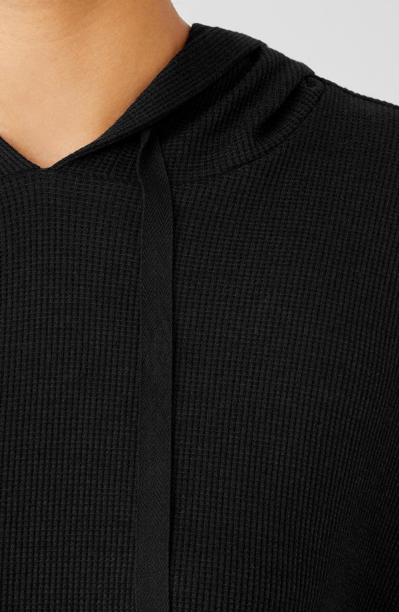 Eileen Fisher Boxy Waffle Weave Hoodie, Alternate, color, 