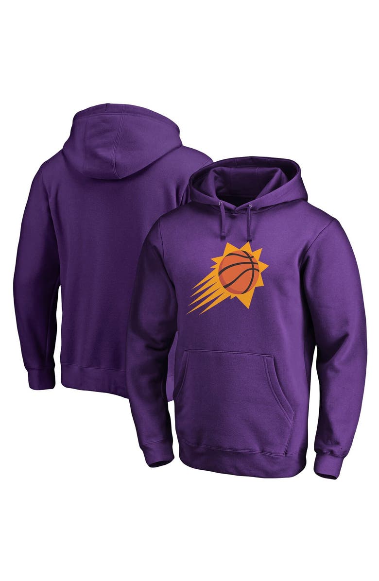 FANATICS Men's Fanatics Branded Purple Phoenix Suns Icon Primary Logo Fitted Pullover Hoodie, Main, color, Purple