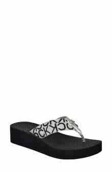 Calvin Klein Meena Wedge Flip Flop Sandal