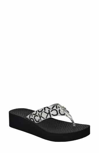 Calvin Klein Meena Wedge Flip Flop Sandal