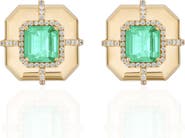 GOSHWARA Diamond & Semiprecious Stone Stud Earrings