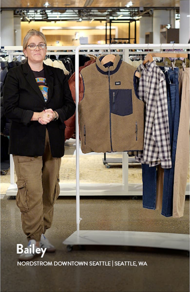 Reversible High Pile Fleece & 800 Fill Power Down Quilted Vest, sales video thumbnail