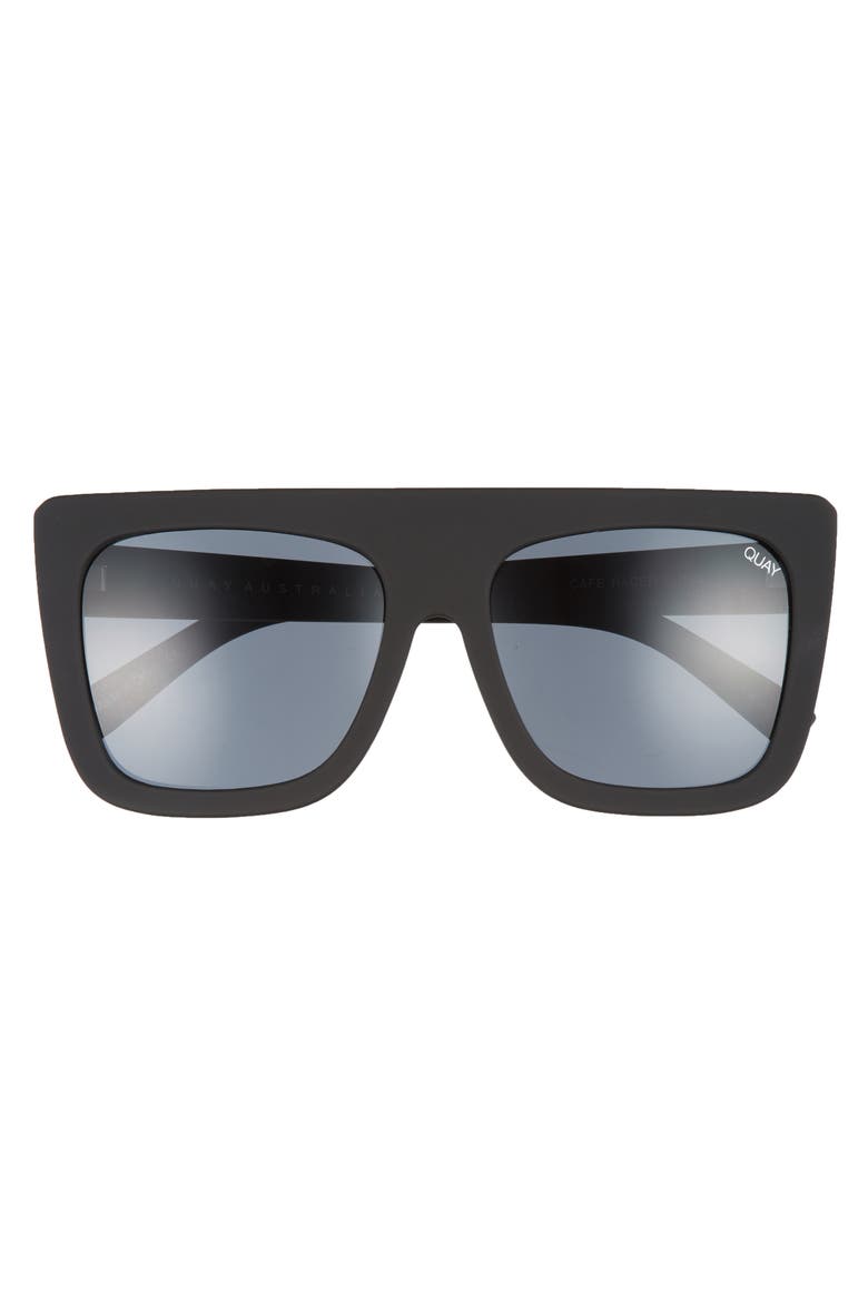 Café Racer 55mm Shield Sunglasses, Alternate, color, BLACK/ SMOKE