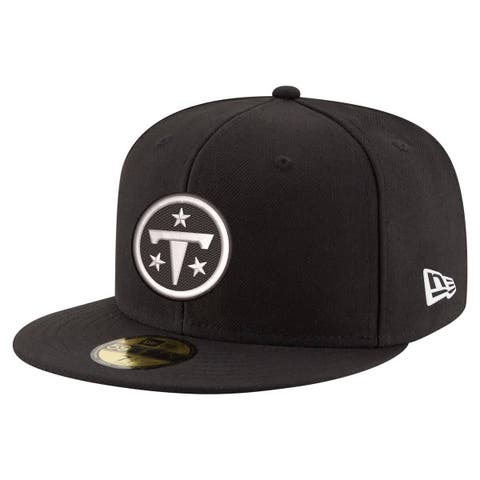 Men's New Era  Black Tennessee Titans Black & White 59FIFTY Fitted Hat