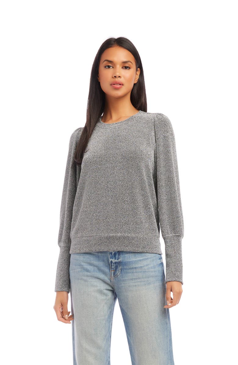 FIFTEEN TWENTY Metallic Bishop Sleeve Top, Alternate, color,