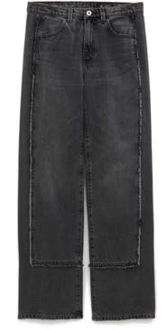 AG Brinley Fray Edge High Waist Straight Leg Jeans